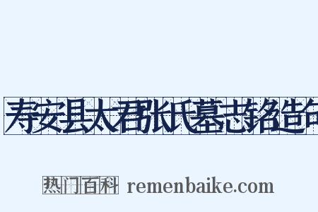 寿安县太君张氏墓志铭造句是什么意思的图片